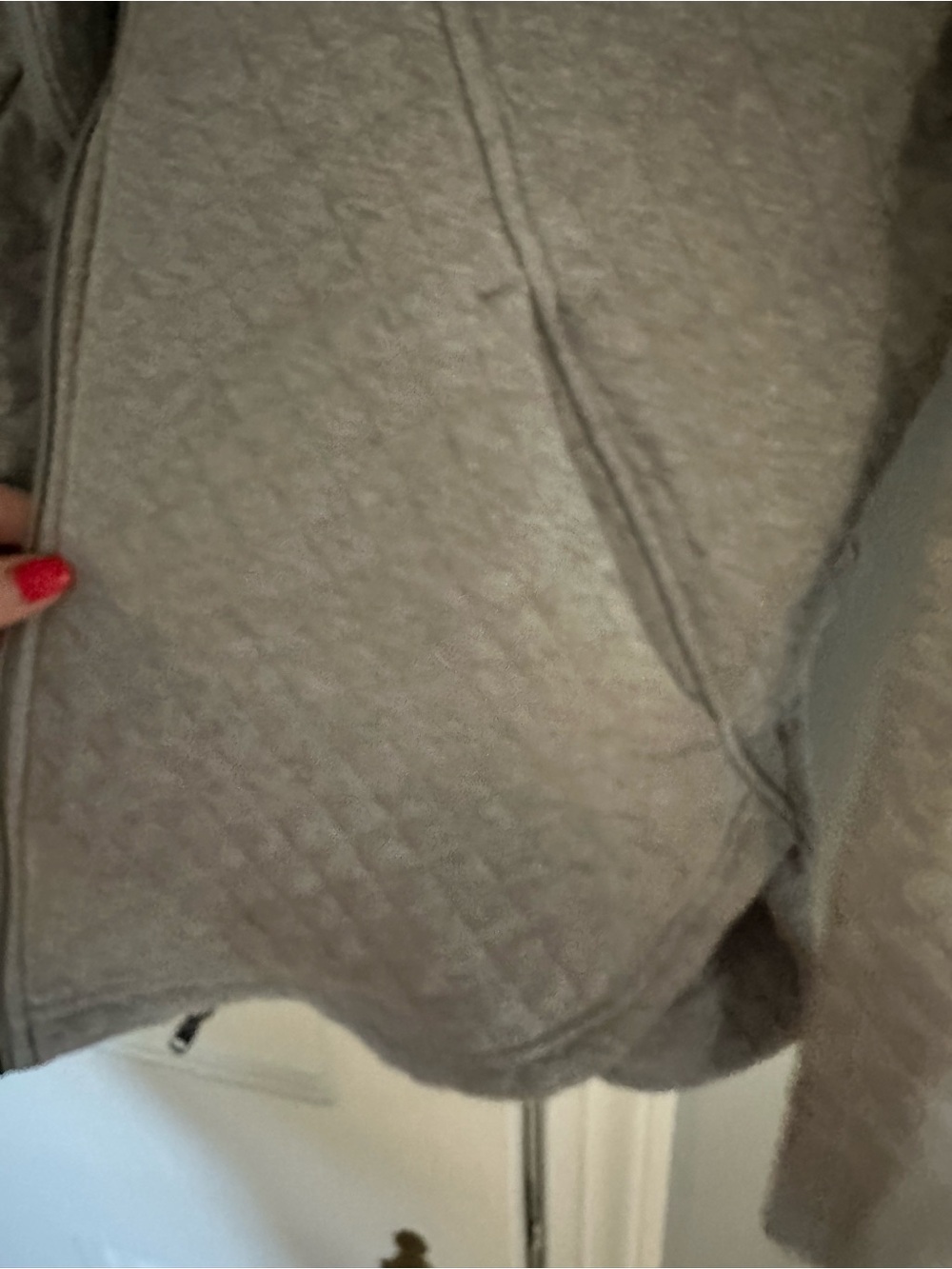 Patagonia Light Gray Quilted Full-Zip Hoodie - Picture 5 of 7